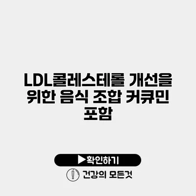 LDL콜레스테롤 개선을 위한 음식 조합 커큐민 포함