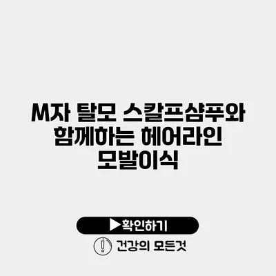 M자 탈모? 스칼프샴푸와 함께하는 헤어라인 모발이식