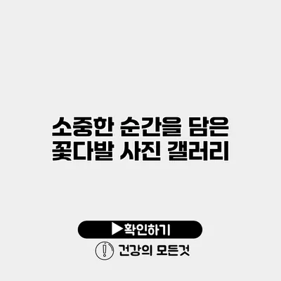 소중한 순간을 담은 꽃다발 사진 갤러리