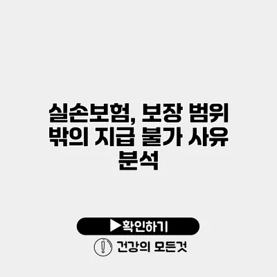 실손보험, 보장 범위 밖의 지급 불가 사유 분석