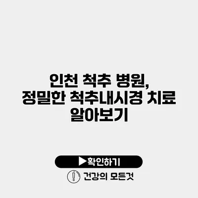 인천 척추 병원, 정밀한 척추내시경 치료 알아보기