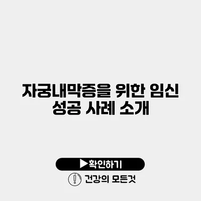 자궁내막증을 위한 임신 성공 사례 소개