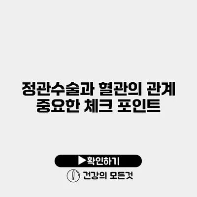 정관수술과 혈관의 관계 중요한 체크 포인트