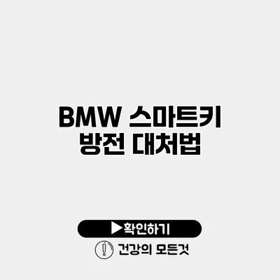BMW 스마트키 방전 대처법