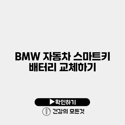 BMW 자동차 스마트키 배터리 교체하기