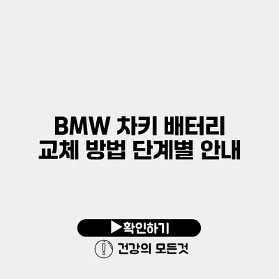 BMW 차키 배터리 교체 방법 단계별 안내