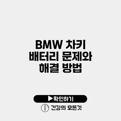 BMW 차키 배터리 문제와 해결 방법