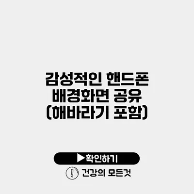 감성적인 핸드폰 배경화면 공유 (해바라기 포함)