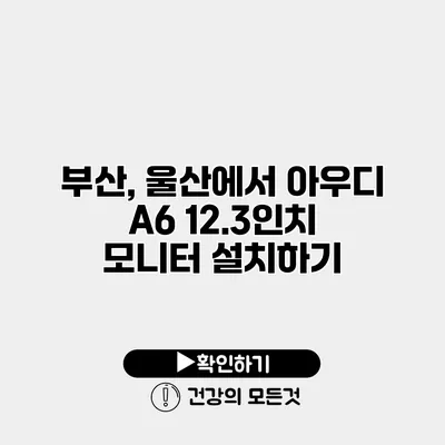 부산, 울산에서 아우디 A6 12.3인치 모니터 설치하기