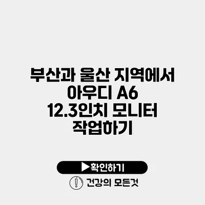 부산과 울산 지역에서 아우디 A6 12.3인치 모니터 작업하기