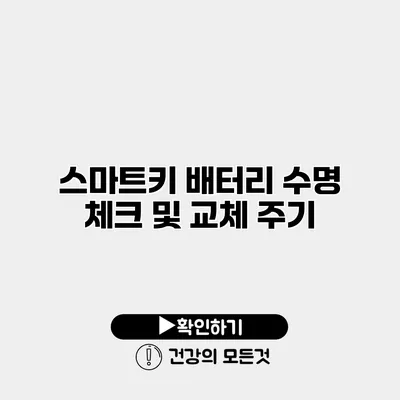 스마트키 배터리 수명 체크 및 교체 주기